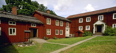 Delso farmstead, X-joint log house, Skansen, Stockholm