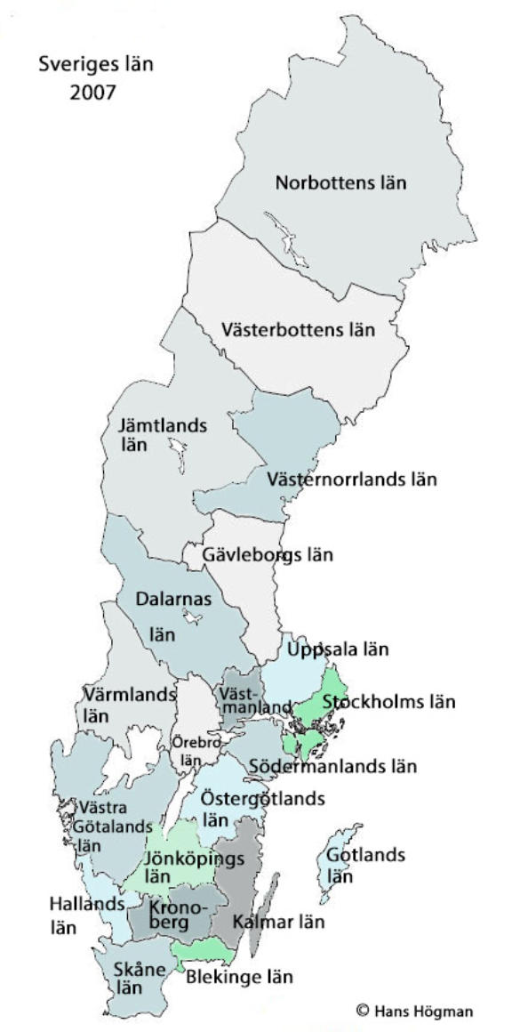 Karta östkusten: April 2020