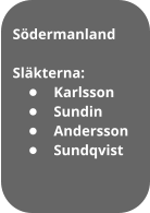 S�dermanland  Sl�kterna: �	Karlsson �	Sundin �	Andersson �	Sundqvist