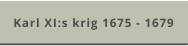 Karl XI:s krig 1675 - 1679